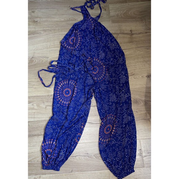 Balades Boho Belted Women's Full Length Romper Jumpsuit One Size - Picture 1 of 7